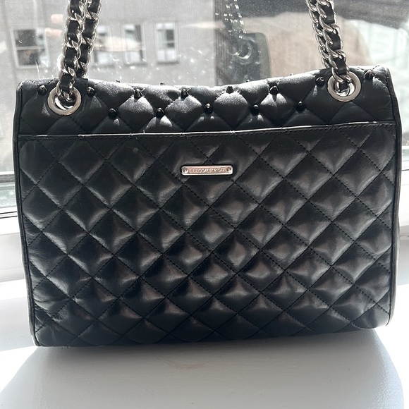 Rebecca Minkoff Studded Quilted Affair Shoulder Bag - Black/silver - Picture 3 of 13